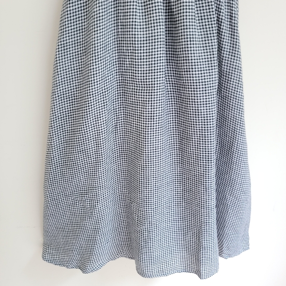 NWT Quince 100% European Linen Fit & Flare Midi Dress, Classic Mini Ginhgham, XS - Picture 3 of 12